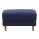 CorLiving Mulberry Fabric Upholstered Modern Ottoman Navy Blue