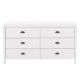 CorLiving Boston 6 Drawer Dresser White