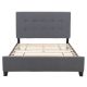 CorLiving Ellery Fabric Tufted Bed, Queen Grey