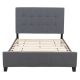 CorLiving Ellery Fabric Tufted Bed, Double Grey