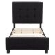 CorLiving Ellery Fabric Tufted Bed, Single Black