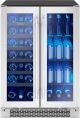 Zephyr Brisas 24 in. Dual Zone Under Counter Wine and Beverage Cooler - Stainless steel and glass