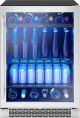 Zephyr - Brisas 24-in. 8-Bottle and 112-Can Single Zone Beverage Cooler - Stainless steel