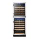 Lanbo - 133 Bottle Dual Zone Wine Cooler - Black