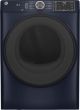 GE - 7.6 Cu. Ft. Smart Gas Dryer with Sanitize Cycle - Sapphire blue