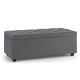 Simpli Home - Hamilton Lift Top Rectangular Storage Ottoman - Slate Grey