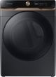 Samsung - 7.5 cu. ft. AI Smart Dial Electric Dryer with Super Speed Dry and MultiControlâ„¢ - Brushed black
