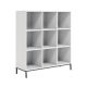 Sauder - North Avenue Organize 3 Shelf-9 Cubby Bookshelf with White Finish