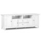 Simpli Home - Amherst 72 inch Wide TV Media Stand - White