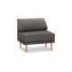 Burrow - Contemporary Range Armchair - Heather Charcoal FLRST-SF-RG-S1-A0-C0-HC-LW
