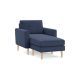 Burrow - Mid Century Nomad Chaise Lounge - Navy Blue NSC-NB-1-MD-LW