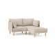 Burrow - Modern Field 2-Seat Sofa with Attachable Ottoman - Oatmeal FLRST-SF-FD-S2-A2-C1-OA-LW
