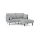 Burrow - Modern Field 2-Seat Sofa with Attachable Ottoman - Fog FLRST-SF-FD-S2-A2-C1-FG-DW