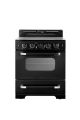 Unique Appliances - Classic Retro 3.9 Cu. Ft. Freestanding Electic Convection Range with Glass Top and Storage Drawer - Midnight Black