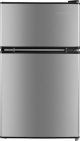Insignia™ - 3.1 Cu. Ft. Mini Fridge with Top Freezer and ENERGY STAR Certification - Stainless Steel Look