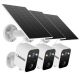Defender - Solar Powered 4K AI Everwatch Wireless Security Camera with 3W Solar Panel, AI Detection, 3 Pack - white
