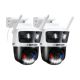 Defender - AI 3K+ Guard Tri-Lens PTZ WIFI Plug-in Security Camera, 360Â° Tracking, AI Detection, Works w/ Guard App, 2 Pack - White