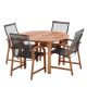 Amazonia Bahamas Eucalyptus Wood 5-Piece Round Patio Dining Set SC_365_4MANHA