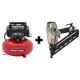Porter-Cable 6 Gal. 150 PSI Portable Electric Air Compressor and 15-Gauge Pneumatic 2-1/2 in. Angled Finish Nailer DA250CC2002