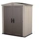 Keter Factor 6 ft. W x 3 ft. D Outdoor Durable Resin Plastic Storage Shed with Double Doors, Taupe and Brown (22.9 sq. ft.) 213040