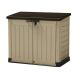 Keter Store-It-Out MAX 4 ft. W x 2 ft. D Outdoor Horizontal Durable Resin Plastic Storage Shed, Beige and Brown (12.6 sq. ft.) 226814