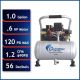 California Air Tools 1.0 Gal. Light and Quiet Steel Tank Electric Portable Air Compressor 1P1060S