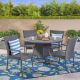 Georgia Grey 5-Piece Faux Rattan Outdoor Dining Set 42331