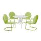 CROSLEY FURNITURE Griffith Key Lime 5-Piece Metal Round Outdoor Dining Set KOD10010KL
