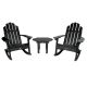 Highwood Classic Wesport Black 3-Piece Recycled Plastic Patio Conversation Set AD-KITROCC1-BKE