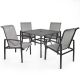 Barton Vienna 5-Piece Metal Sling Square Outdoor Patio Dining Set 93501-H