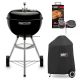 Weber Original Kettle 18 in. Charcoal Grill in Black with Grill Cover and iGrill Mini Thermometer 18104