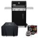 Weber Spirit E-315 3-Burner Liquid Propane Gas Grill in Black with Grill Cover and iGrill 2 18101