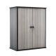 Keter High Store Plus 4.5 ft. W x 2.4 ft. D Durable Resin Plastic Storage Shed with Flooring Grey (11.1 sq. ft.) 246296