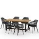 Noble House Strada 7-Piece Wood and Resin Outdoor Dining Set 106054