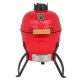 Karl home 13 in. Charcoal Grill in Red with Built-In Thermometer 408367793939