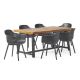 Noble House Roma 7-Piece Wood and Resin Outdoor Dining Set 106053