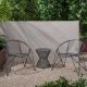 Noble House Erikson Matte Black 3-Piece Metal Outdoor Patio Conversation Set 69177