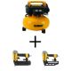 DEWALT 6 Gal. 165 PSI Portable Electric Pancake Air Compressor with 18-GA Pneumatic Corded Brad Nailer & 16-GA 2-1/2 in. Nailer DWFP126W917233