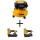 DEWALT 6 Gal. 165 PSI Portable Electric Pancake Air Compressor, 18GA Pneumatic Corded Brad Nailer, and 23GA 2 in. Pin Nailer DWFP126W23350K