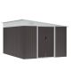 Outsunny 11 ft. W x 9 ft. D Metal Shed Gray with Double Sliding Doors and 2 Air Vents 95.8 sq. ft. 845-529GY