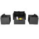 HONEY JOY 4-Pieces Wicker Patio Rattan Conversation Set Sectional Sofa and Coffee Table with Black Cushions TOPB004309
