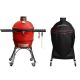 Kamado Joe 18 in. Classic Joe I Charcoal Grill in Blaze Red and Cover Bundle KJ15042822