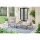 Hampton Bay Norwich 4-Piece Padded Sling Outdoor Conversation Set with Side Tables FCS60680-ST