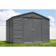 Arrow Select 10 ft. W x 8 ft. D Charcoal Metal Shed 74 sq. ft. SCG108CC