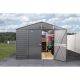 Arrow Select 10 ft. W x 14 ft. D Charcoal Metal Shed 129 sq. ft. SCG1014CC