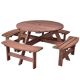 FORCLOVER 1-Piece Wood Patio 8 Seat Picnic Dining Bench Set COWY-70444