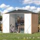 AECOJOY 7 ft. W x 7 ft. D Metal Shed with Single Lockable Door (49 sq. ft. ) 16305BK-HD01