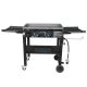 Razor 2 Burner Propane Griddle with Foldable Side Shelves in Black with Condiment Tray and Wind Guards Included GGC2225M