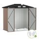 Unbranded 6 ft. W x 4 ft. D Storage Metal Shed with Metal Floor Base Frame, Double Door and Vents for Patio, Brown (24 sq. ft. ) G37001-BASE