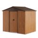 Mondawe 8 ft. W x 6 ft. D Light Brown Galvanized Steel Storage Shed with Double Door (48 sq. ft.) MD-O150RMX